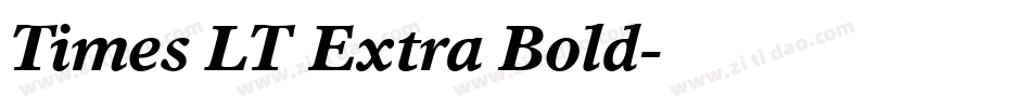 Times LT Extra Bold字体转换